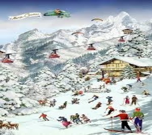Coppenrath: On the Ski Slope (1000) verticale puzzel