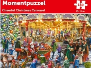 Tucker's Fun Factory: Momentpuzzel - Cheerful Christmas Carousel (150) mini kerstpuzzel