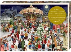 Coppenrath: Puzzle Adventskalender - Nostalgic Christmas Market (1000) kerstpuzzel