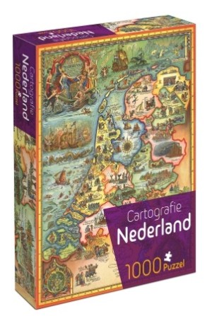 Cartografie Nederland (1000)  SCHADE AAN DOOS OP = OP