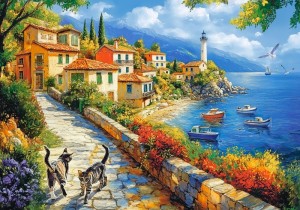 Castorland: White Lighthouse Bay (500) legpuzzel