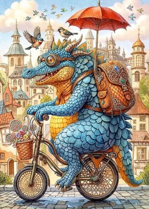 Cherry Pazzi: Cutie on Wheels (300XL) verticale puzzel