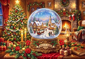 Alipson: The Christmas Eve Snow Globe (1000) kerstpuzzel