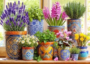 Cherry Pazzi: Pottery in Bloom (1000) legpuzzel