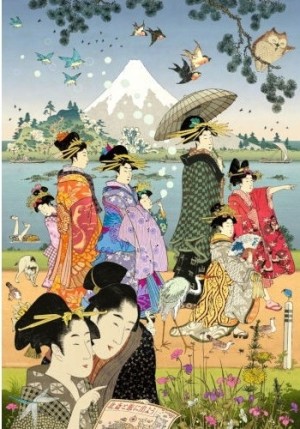 Heye: Take a Trip - With Hokusai (500) verticale puzzel
