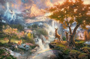 Schmidt: Thomas Kinkade - Disney Bambi (1000) legpuzzel