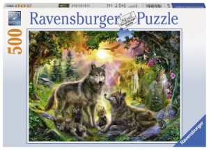 Ravensburger: Wolvenfamilie in het zonlicht (500) legpuzzel