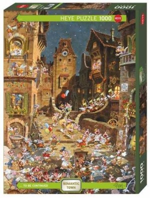 Heye: Romantic Town By Night - Ryba (1000) verticale puzzel