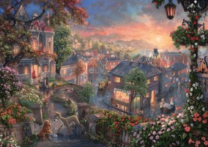 thomas kinkade disney lady en de vagebond 59490 schmidt