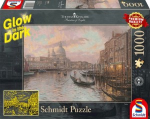 Schmidt: Thomas Kinkade - In de straten van Venetië (1000) glow in the dark