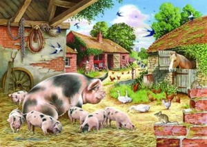 House of Puzzles: Poppy's Piglets (500XL) legpuzzel