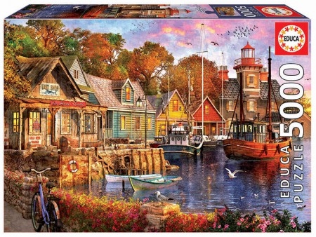 Albany snorkel Makkelijk in de omgang Educa: The Harbour Evening (5000) grote puzzel - Goedkopelegpuzzels.nl,  legpuzzels voor volwassenen en kinderpuzzels