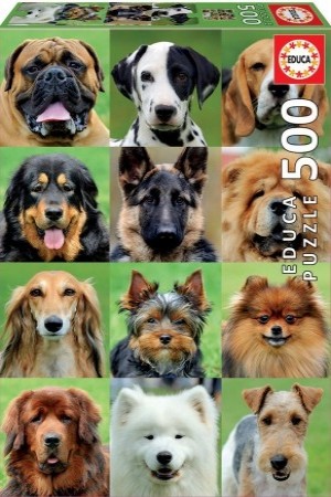 Educa: Dogs Collage (500) verticale puzzel