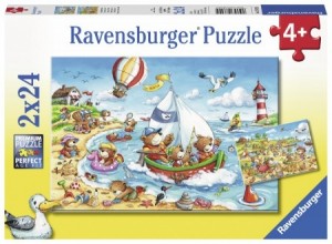 Ravensburger: Vakantie aan zee (2x24) kinderpuzzels