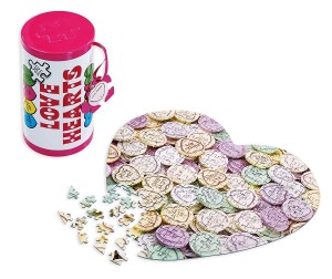 Gibsons: Swizzels Love Hearts (250) in tinnen blik, shaped puzzel