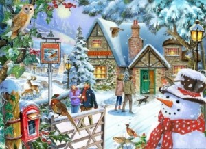 House of Puzzles: Snowman's View (1000) winterpuzzel