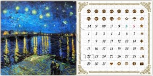 Pintoo: Calander - Vincent van Gogh Starry Night (200) kalenderpuzzel