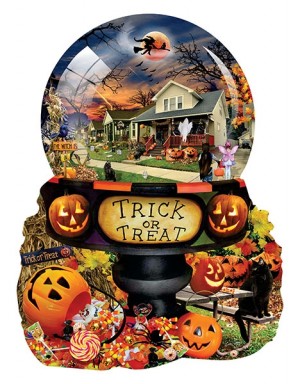 SunsOut: Halloween Globe (1000) shaped puzzel