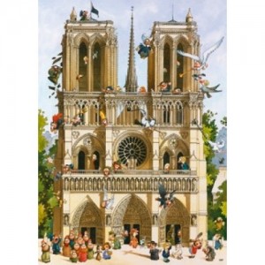 Heye: Loup - Vive Notre Dame (1000) rechte puzzel