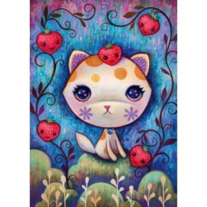 Heye: Dreaming - Strawberry Kitty (1000) rechte puzzel
