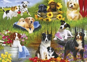 gibsons playful pups legpuzzel 500 stukjes