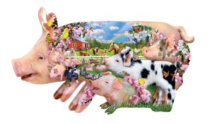 SunsOut: Pig Farm (800) shaped puzzel
