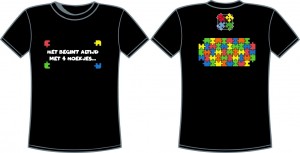 T-Shirt: Het begint altijd met 4 hoekjes (Maat XL, Zwart)