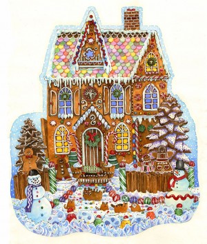 SunsOut: Gingerbread House (1000) shaped puzzel