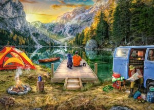Ravensburger: Wanderlust - Rustige kampeerplek (1000) legpuzzel