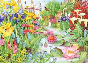 Falcon: Flower Show The Water Garden - Anne Searle (1000) legpuzzel