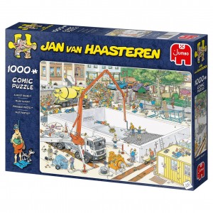 Jan van Haasteren: Bijna Klaar? Zwembad in aanbouw (1000) legpuzzel