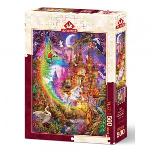 Art Puzzle: Rainbow Castle - Ciro Marchetti (500) fantasy puzzel