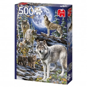 Jumbo: Wolvenroedel in de winter (500) wolvenpuzzel