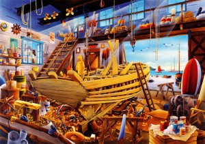 Bluebird: Boat Yard (1000) legpuzzel