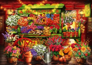 Bluebird: Flower Market Stall - Ciro Marchetti (1000) legpuzzel
