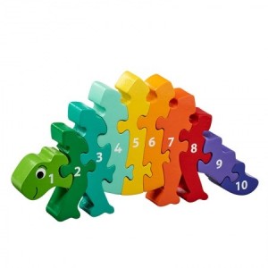 Lanka Kade: Getallenpuzzel Dino 1 t/m 10 (10) houten puzzel