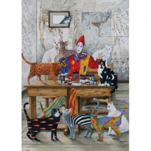 Art Puzzle: The Colored Cats (260XL) legpuzzel