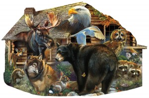 SunsOut: Wildlife Cabin (1000) shaped puzzel