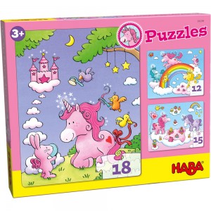 Haba: Eenhoorn Flonkerglans 3in1 (12/15/18) kinderpuzzels