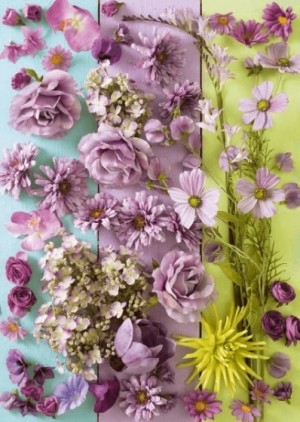 Schmidt: Paarse Bloemen (1000) bloemenpuzzel