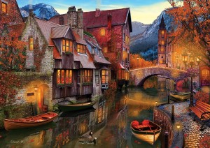 Art Puzzle: Canal Homes - Dominic Davison (2000) legpuzzel