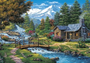 Art Puzzle: Two Cascades (2000) legpuzzel