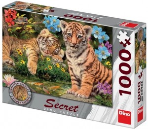 Dino: Secret Puzzle Baby Tigers (1000) tijgerpuzzel