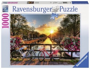 Ravensburger: Fietsen in Amsterdam (1000) legpuzzel