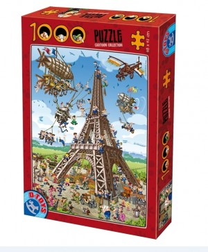 D-Toys: Eiffeltower (1000) cartoon puzzel