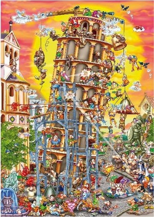 D-Toys: Tower Pisa (1000) cartoon puzzel