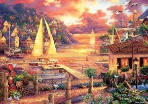 Art Puzzle: The Golden Sea - Chuck Pinson (3000) legpuzzel