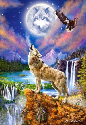 Castorland: Wolf's Night (1500) wolvenpuzzel