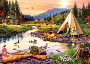 Art Puzzle: Camping Friends (3000) legpuzzel