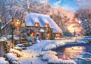 Castorland: Winter Cottage (500) winterpuzzel